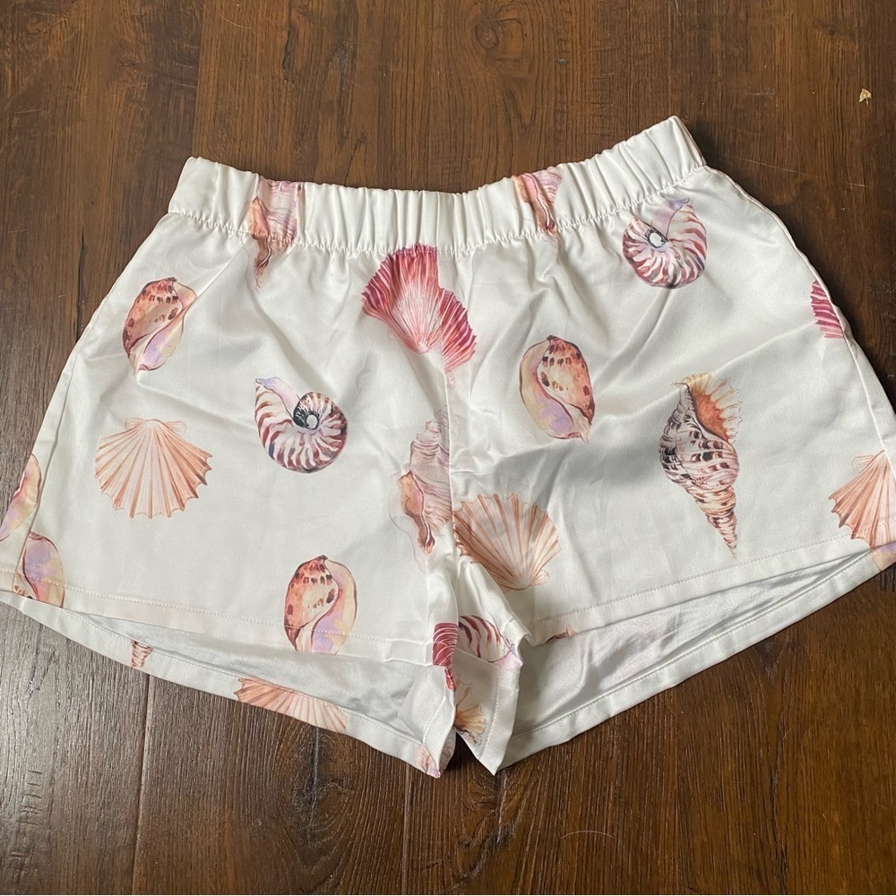 Show Me Your Mumu Day Dream PJ Shorts in White Shell Luxe SZ XS